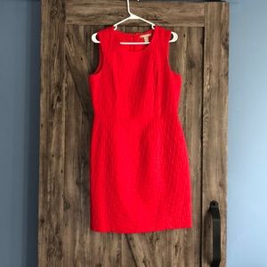 Textured Red Dress